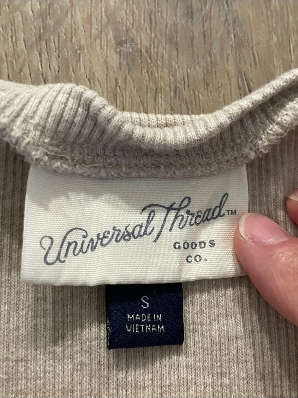Universal Thread Tan Ribbed Long Sleeve Top - Picture 2 of 4